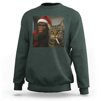 Funny Cat Selfie Bigfoot Christmas Sasquatch Sweatshirt - Wonder Print Shop