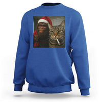 Funny Cat Selfie Bigfoot Christmas Sasquatch Sweatshirt - Wonder Print Shop