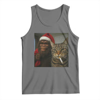Funny Cat Selfie Bigfoot Christmas Sasquatch Tank Top - Wonder Print Shop