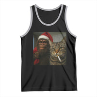 Funny Cat Selfie Bigfoot Christmas Sasquatch Tank Top - Wonder Print Shop