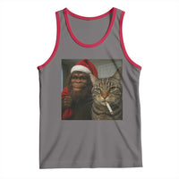 Funny Cat Selfie Bigfoot Christmas Sasquatch Tank Top - Wonder Print Shop