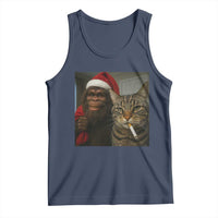 Funny Cat Selfie Bigfoot Christmas Sasquatch Tank Top - Wonder Print Shop
