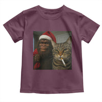 Funny Cat Selfie Bigfoot Christmas Sasquatch Toddler T Shirt - Wonder Print Shop