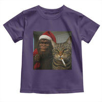 Funny Cat Selfie Bigfoot Christmas Sasquatch Toddler T Shirt - Wonder Print Shop