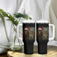 Funny Cat Selfie Bigfoot Christmas Sasquatch Tumbler With Handle
