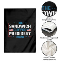 The Sandwich Guy for President 2028 Garden Flag Free DC Funny Political Satire - Wonder Print Shop
