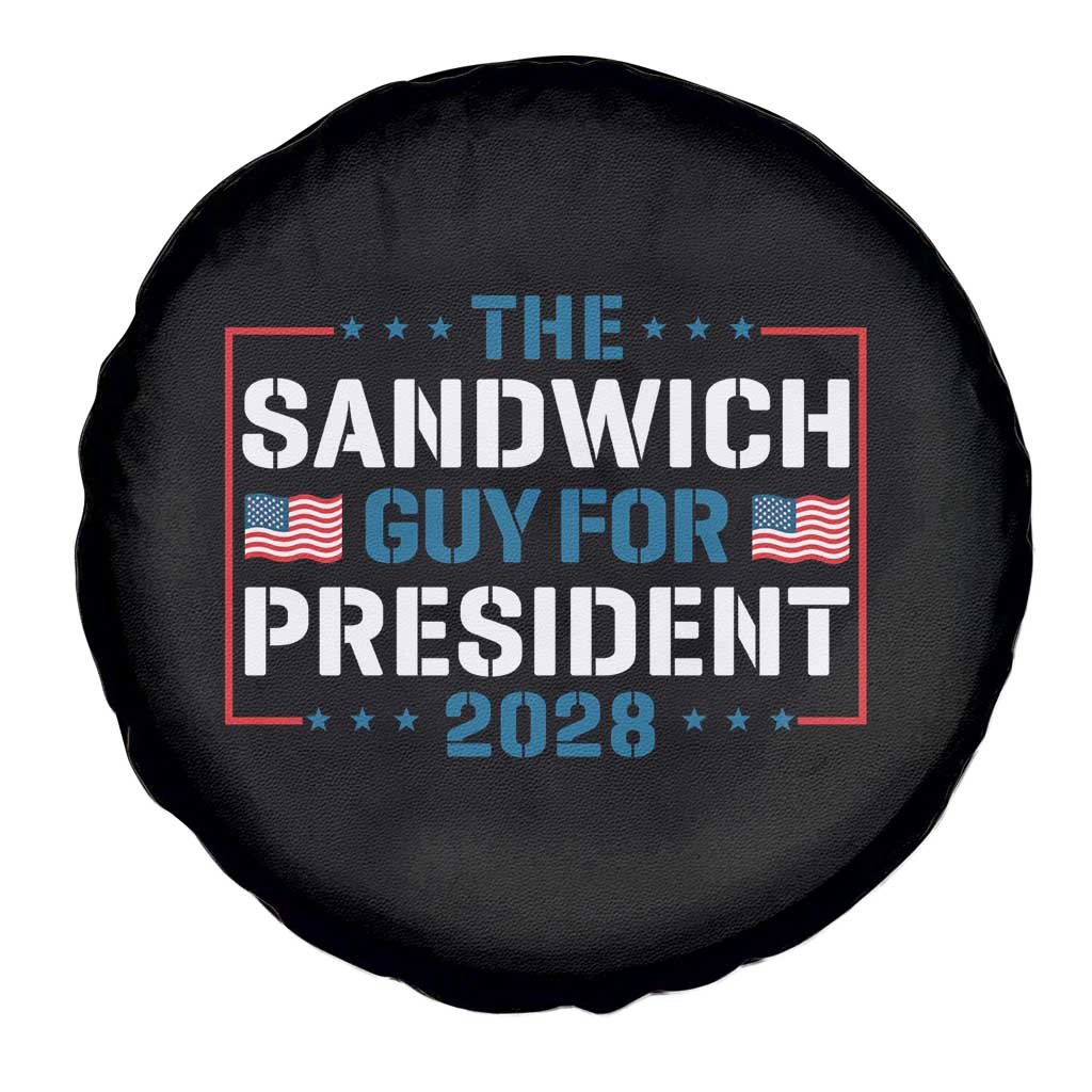The Sandwich Guy for President 2028 Spare Tire Cover Free DC Funny Political Satire - Wonder Print Shop
