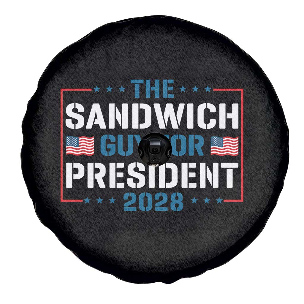 The Sandwich Guy for President 2028 Spare Tire Cover Free DC Funny Political Satire - Wonder Print Shop