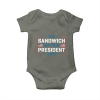 The Sandwich Guy for President 2028 Baby Onesie Free DC Funny Political Satire - Wonder Print Shop