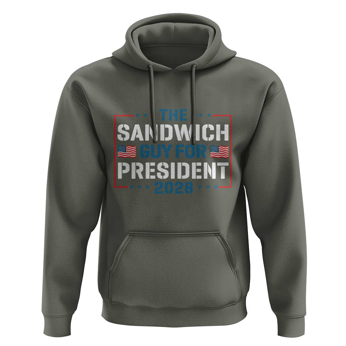 The Sandwich Guy for President 2028 Hoodie Free DC Funny Political Satire - Wonder Print Shop