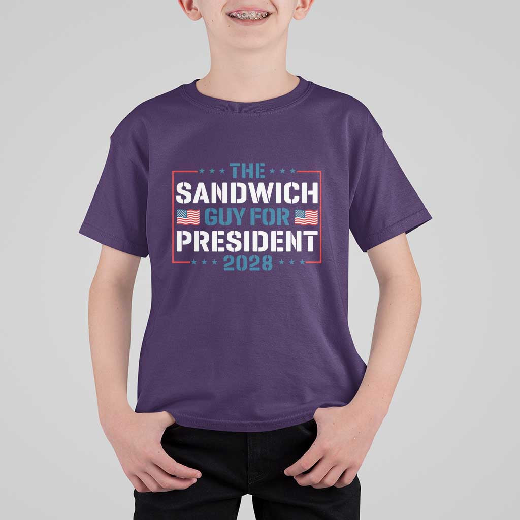 The Sandwich Guy for President 2028 T Shirt For Kid Free DC Funny Political Satire - Wonder Print Shop