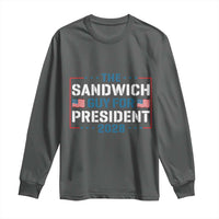 The Sandwich Guy for President 2028 Long Sleeve Shirt Free DC Funny Political Satire - Wonder Print Shop
