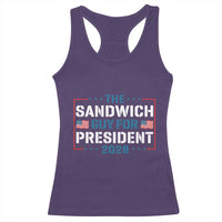 The Sandwich Guy for President 2028 Racerback Tank Top Free DC Funny Political Satire - Wonder Print Shop
