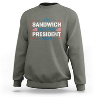 The Sandwich Guy for President 2028 Sweatshirt Free DC Funny Political Satire - Wonder Print Shop