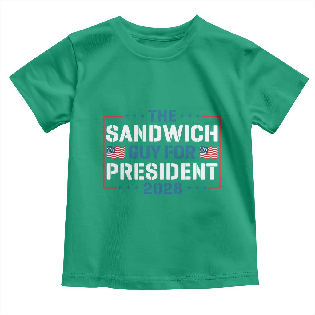 The Sandwich Guy for President 2028 Toddler T Shirt Free DC Funny Political Satire - Wonder Print Shop