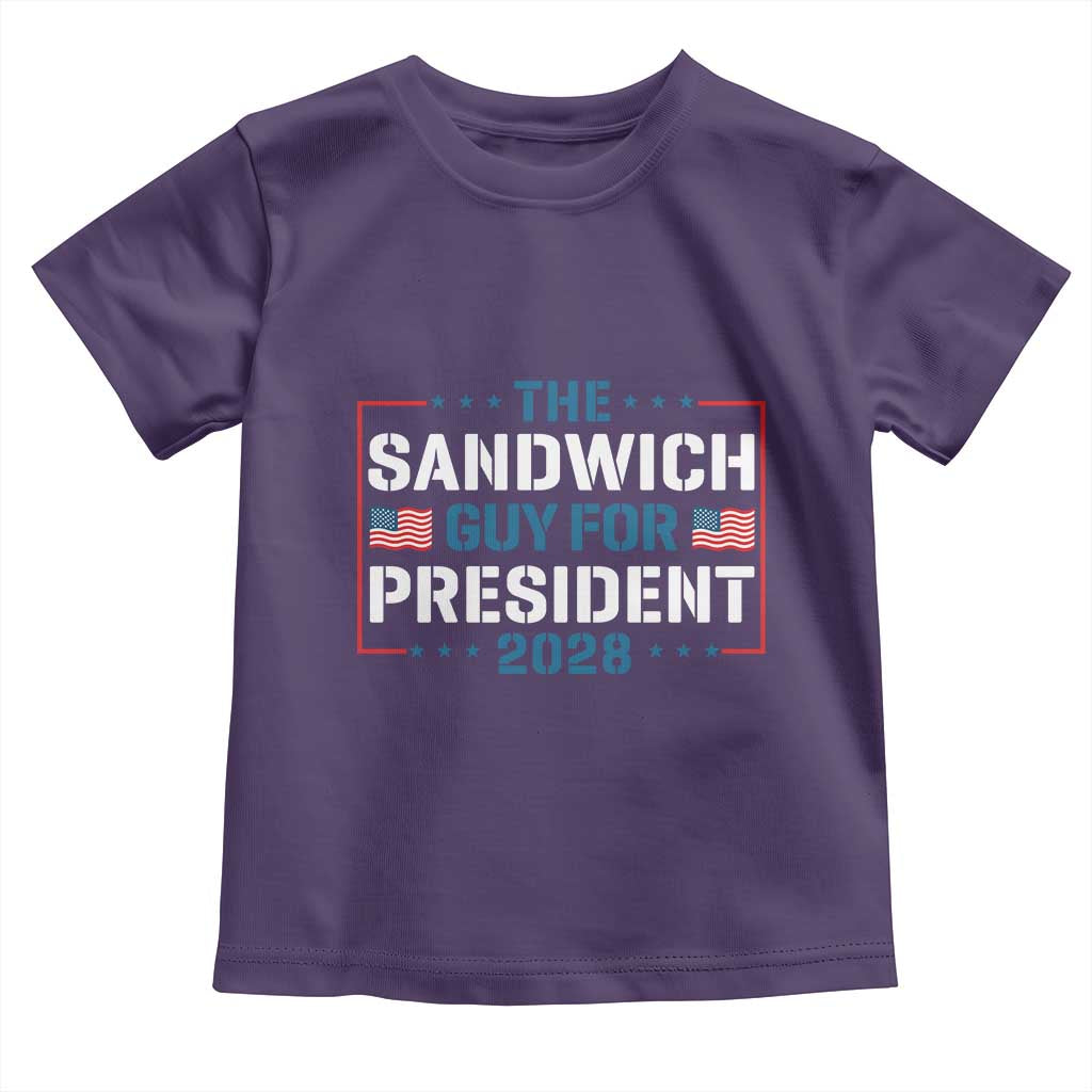 The Sandwich Guy for President 2028 Toddler T Shirt Free DC Funny Political Satire - Wonder Print Shop