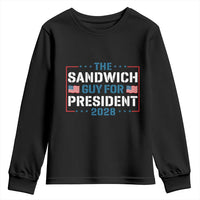 The Sandwich Guy for President 2028 Youth Sweatshirt Free DC Funny Political Satire - Wonder Print Shop