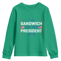 The Sandwich Guy for President 2028 Youth Sweatshirt Free DC Funny Political Satire - Wonder Print Shop