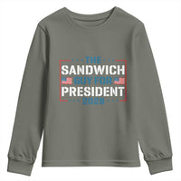 The Sandwich Guy for President 2028 Youth Sweatshirt Free DC Funny Political Satire - Wonder Print Shop