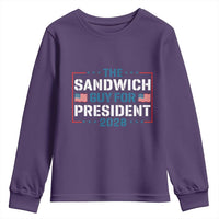 The Sandwich Guy for President 2028 Youth Sweatshirt Free DC Funny Political Satire - Wonder Print Shop