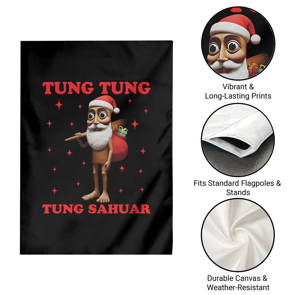 Funny Italian Brainrot Christmas Garden Flag Tung Tung Tung Sahur Meme - Wonder Print Shop