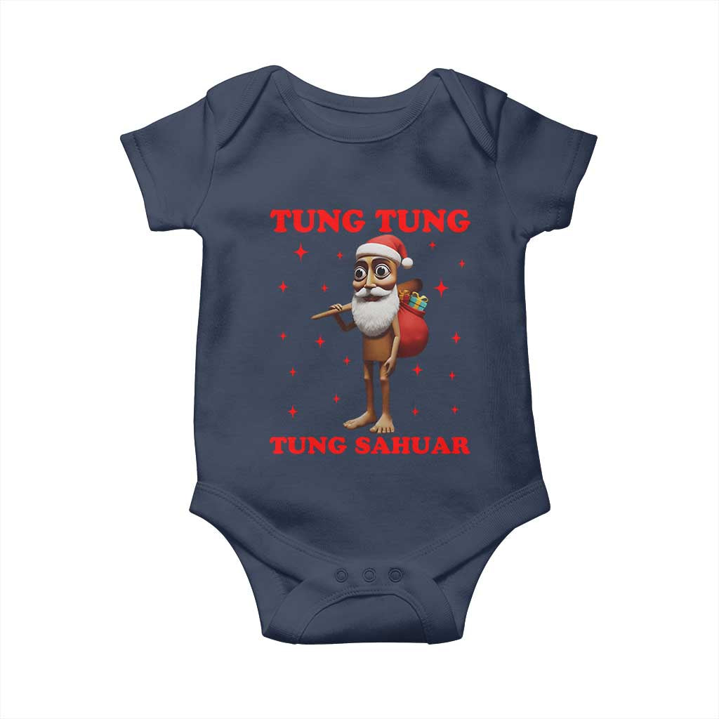 Funny Italian Brainrot Christmas Baby Onesie Tung Tung Tung Sahur Meme - Wonder Print Shop