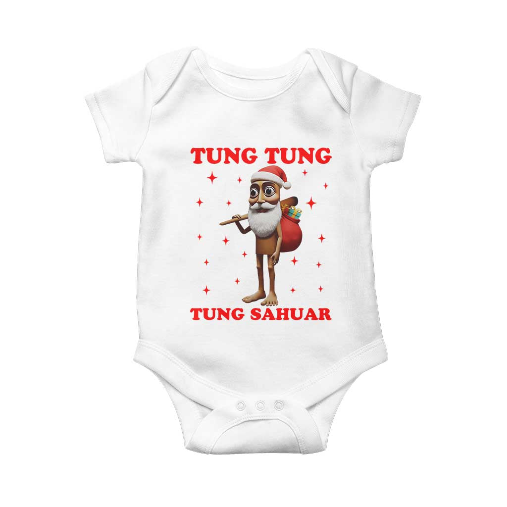 Funny Italian Brainrot Christmas Baby Onesie Tung Tung Tung Sahur Meme - Wonder Print Shop