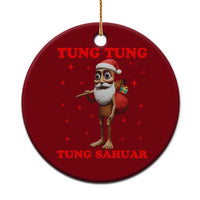 Funny Italian Brainrot Xmas Ceramic Ornament Tung Tung Tung Sahur Meme - Wonder Print Shop