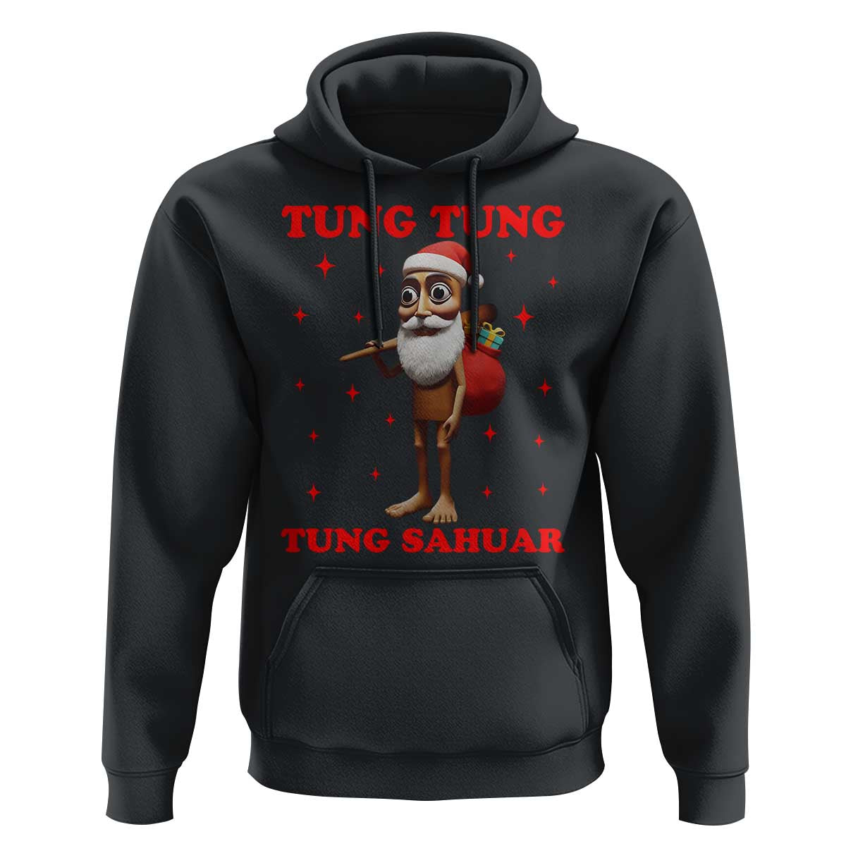 Funny Italian Brainrot Christmas Hoodie Tung Tung Tung Sahur Meme - Wonder Print Shop