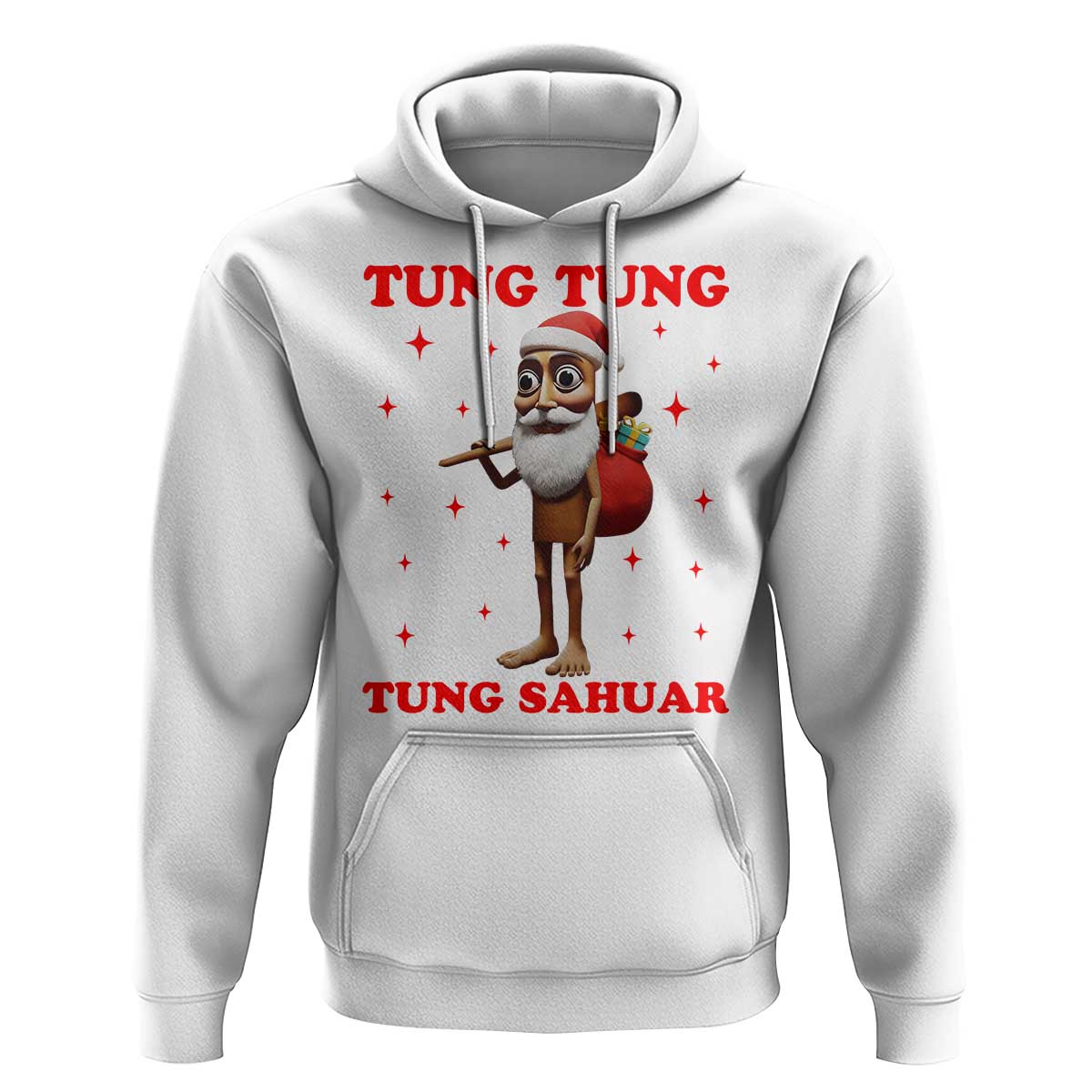 Funny Italian Brainrot Christmas Hoodie Tung Tung Tung Sahur Meme - Wonder Print Shop