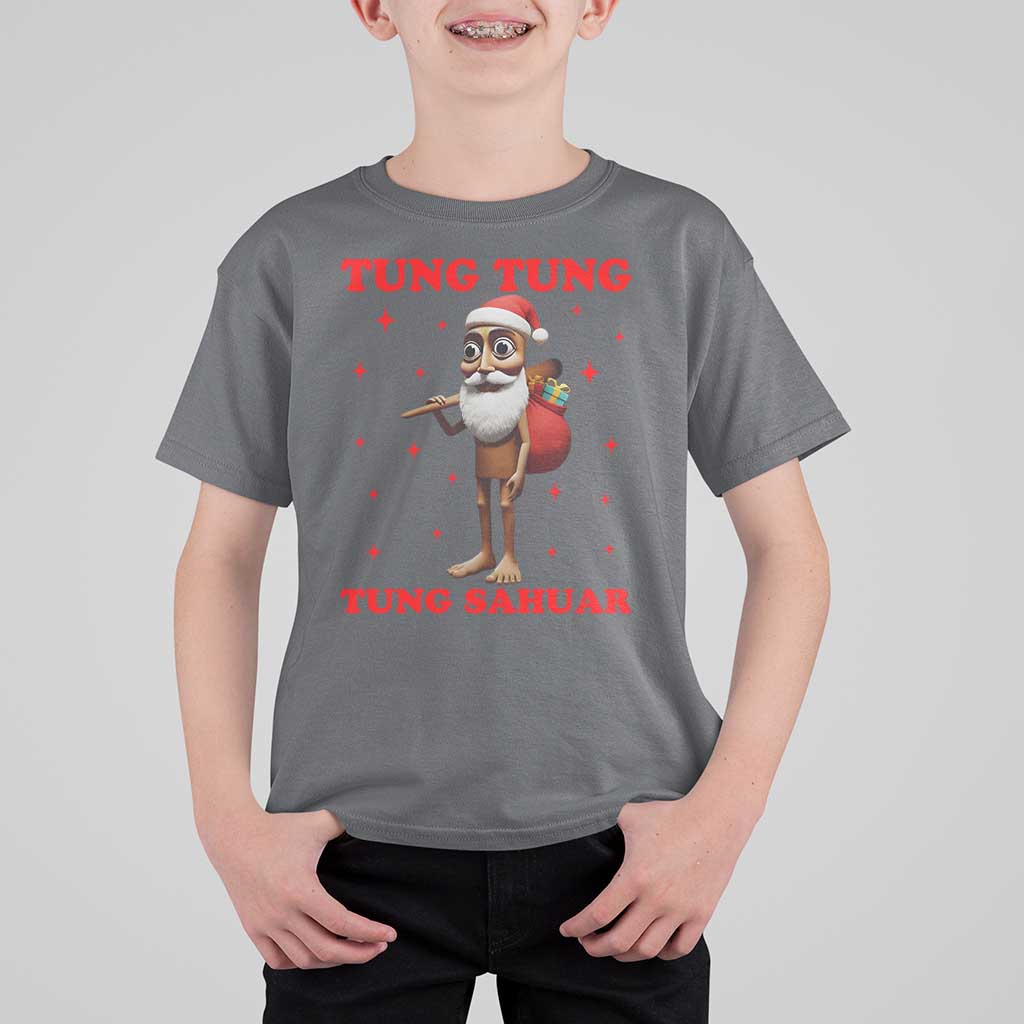 Funny Italian Brainrot Christmas T Shirt For Kid Tung Tung Tung Sahur Meme - Wonder Print Shop