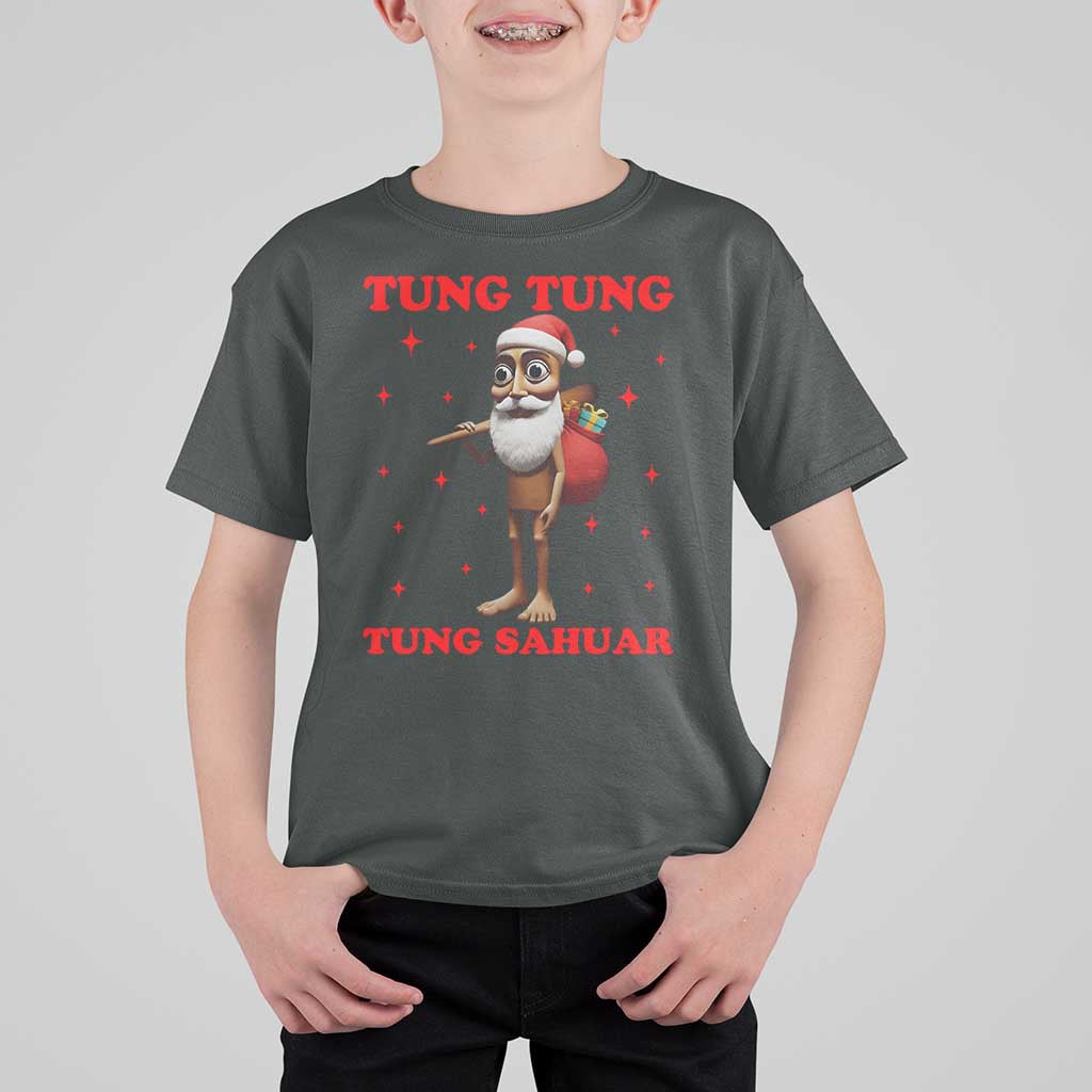 Funny Italian Brainrot Christmas T Shirt For Kid Tung Tung Tung Sahur Meme - Wonder Print Shop