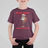 Funny Italian Brainrot Christmas T Shirt For Kid Tung Tung Tung Sahur Meme - Wonder Print Shop