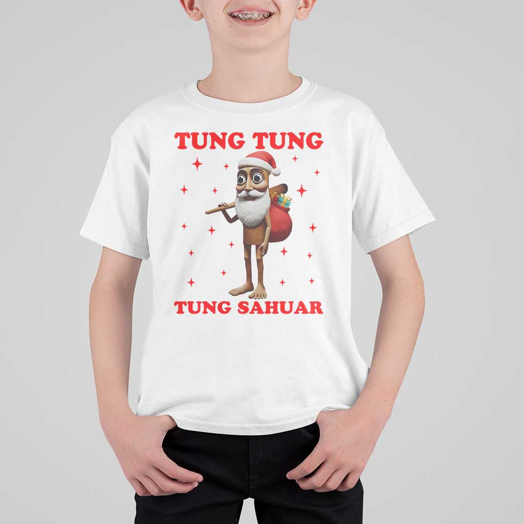 Funny Italian Brainrot Christmas T Shirt For Kid Tung Tung Tung Sahur Meme - Wonder Print Shop