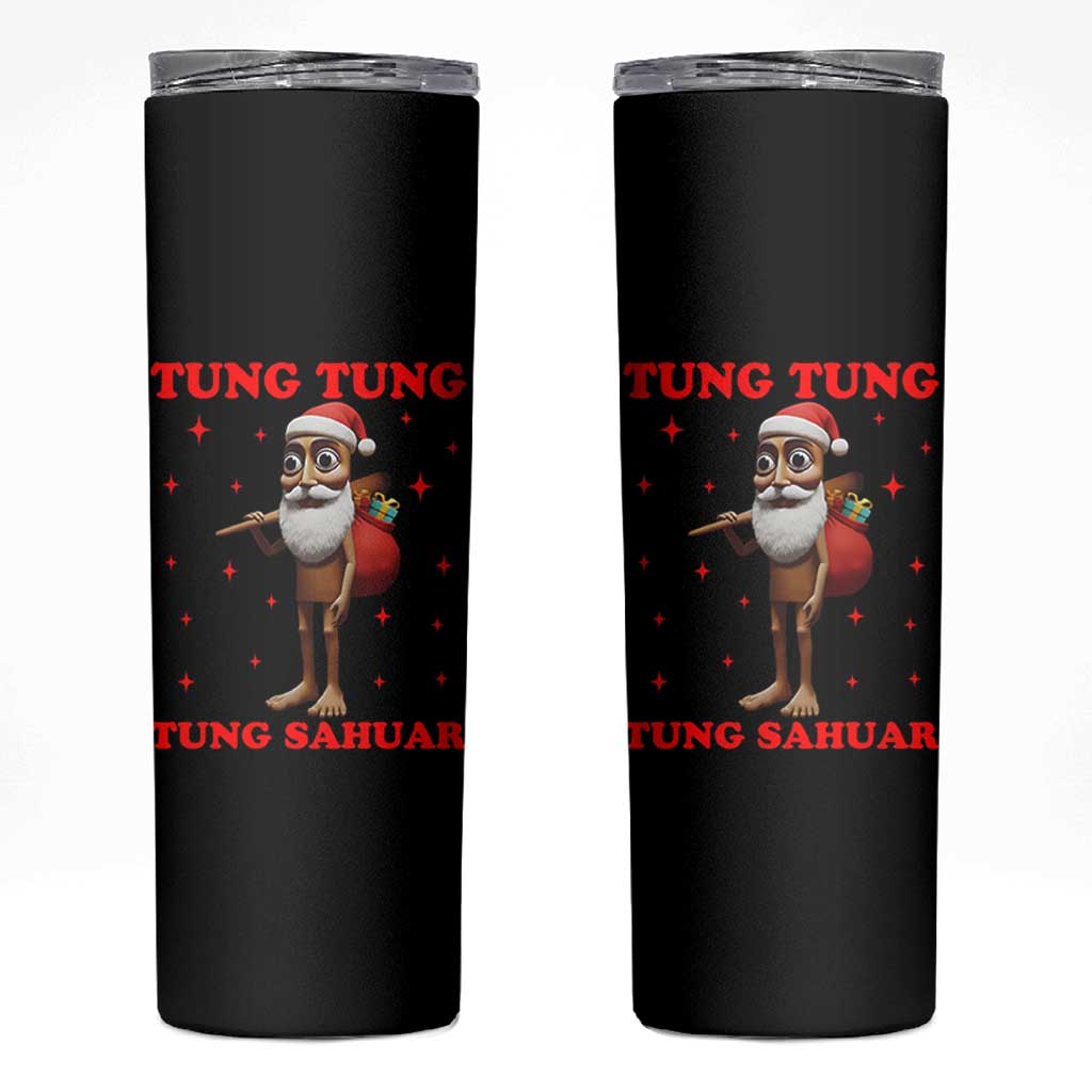 Funny Italian Brainrot Christmas Skinny Tumbler Tung Tung Tung Sahur Meme - Wonder Print Shop