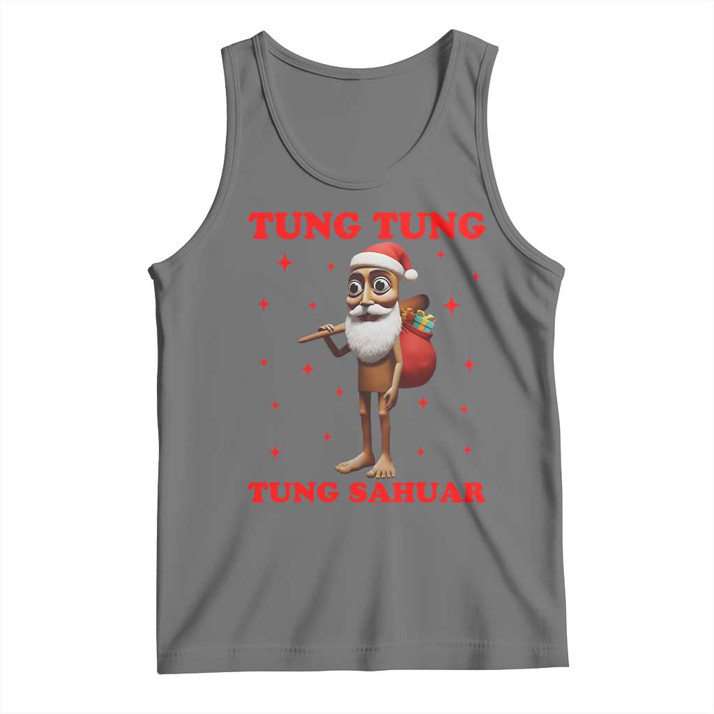 Funny Italian Brainrot Christmas Tank Top Tung Tung Tung Sahur Meme - Wonder Print Shop