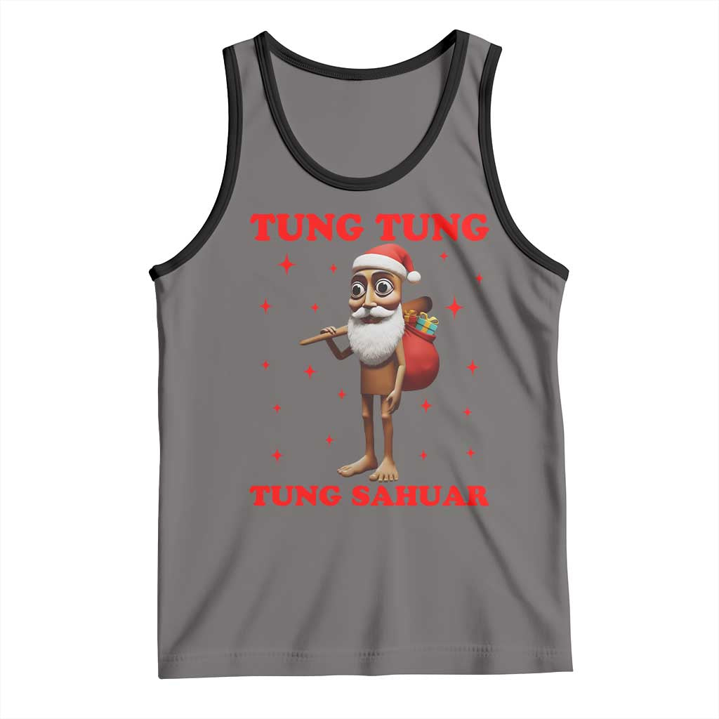 Funny Italian Brainrot Christmas Tank Top Tung Tung Tung Sahur Meme - Wonder Print Shop