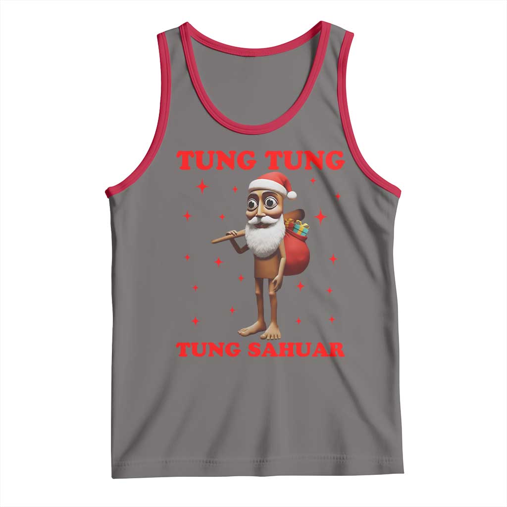 Funny Italian Brainrot Christmas Tank Top Tung Tung Tung Sahur Meme - Wonder Print Shop