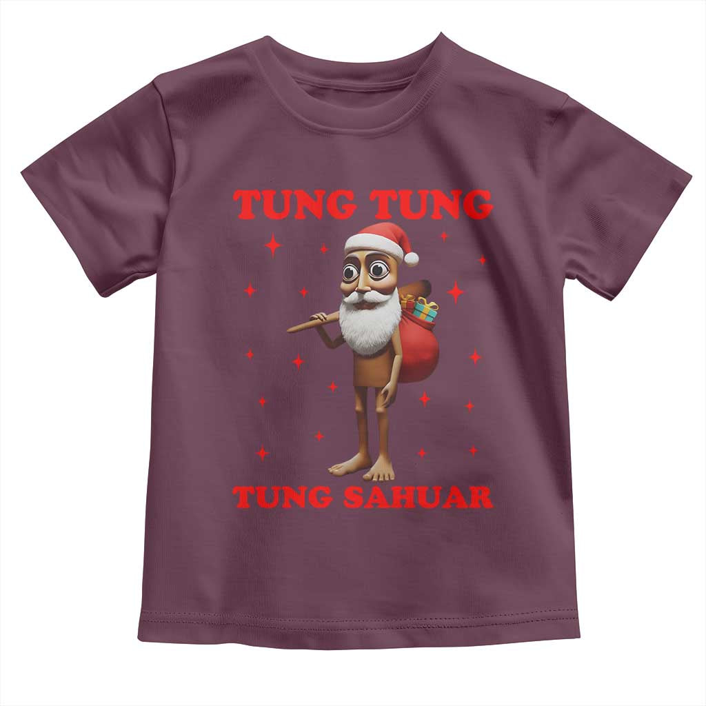 Funny Italian Brainrot Christmas Toddler T Shirt Tung Tung Tung Sahur Meme - Wonder Print Shop