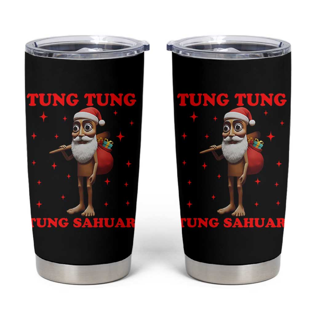 Funny Italian Brainrot Christmas Tumbler Cup Tung Tung Tung Sahur Meme - Wonder Print Shop