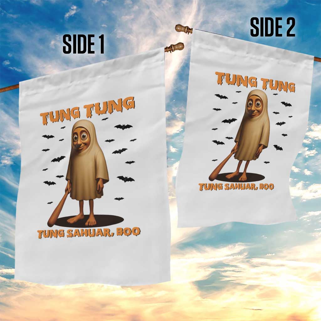 Funny Italian Brainrot Halloween Garden Flag Tung Tung Tung Sahur Meme - Wonder Print Shop