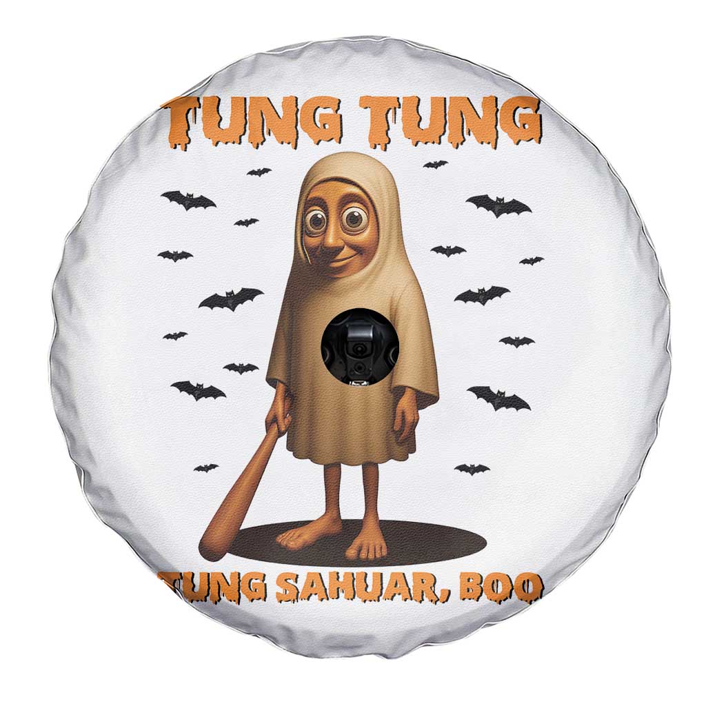 Funny Italian Brainrot Halloween Spare Tire Cover Tung Tung Tung Sahur Meme - Wonder Print Shop