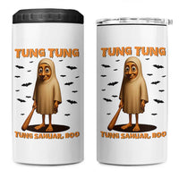 Funny Italian Brainrot Halloween 4 in 1 Can Cooler Tumbler Tung Tung Tung Sahur Meme - Wonder Print Shop