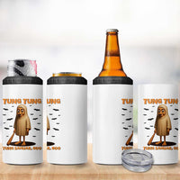 Funny Italian Brainrot Halloween 4 in 1 Can Cooler Tumbler Tung Tung Tung Sahur Meme - Wonder Print Shop