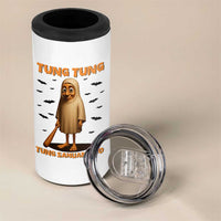 Funny Italian Brainrot Halloween 4 in 1 Can Cooler Tumbler Tung Tung Tung Sahur Meme - Wonder Print Shop