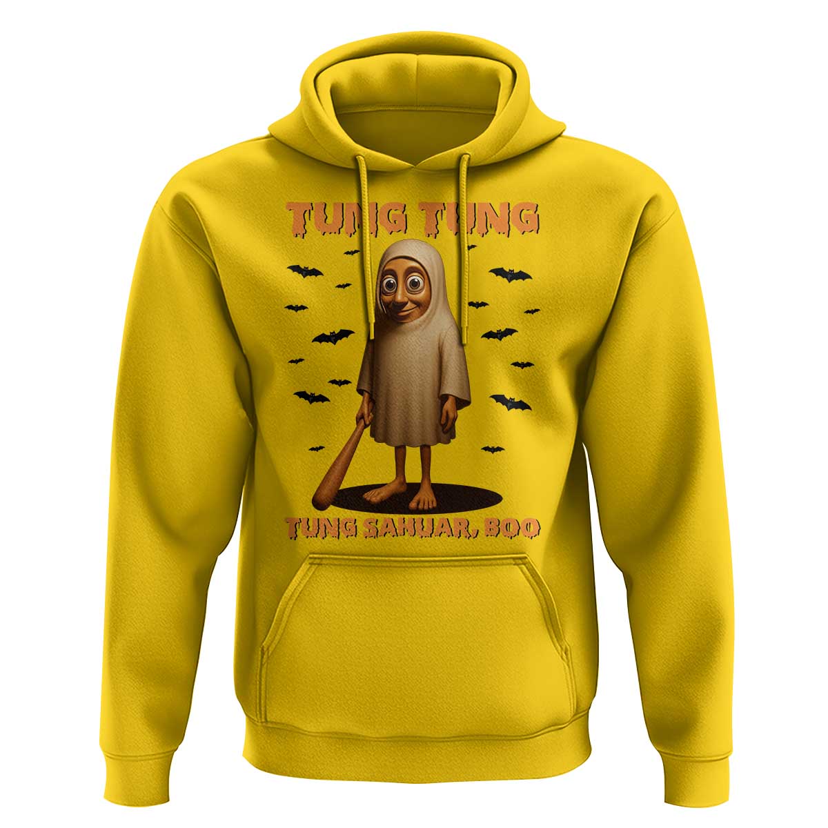 Funny Italian Brainrot Halloween Hoodie Tung Tung Tung Sahur Meme - Wonder Print Shop