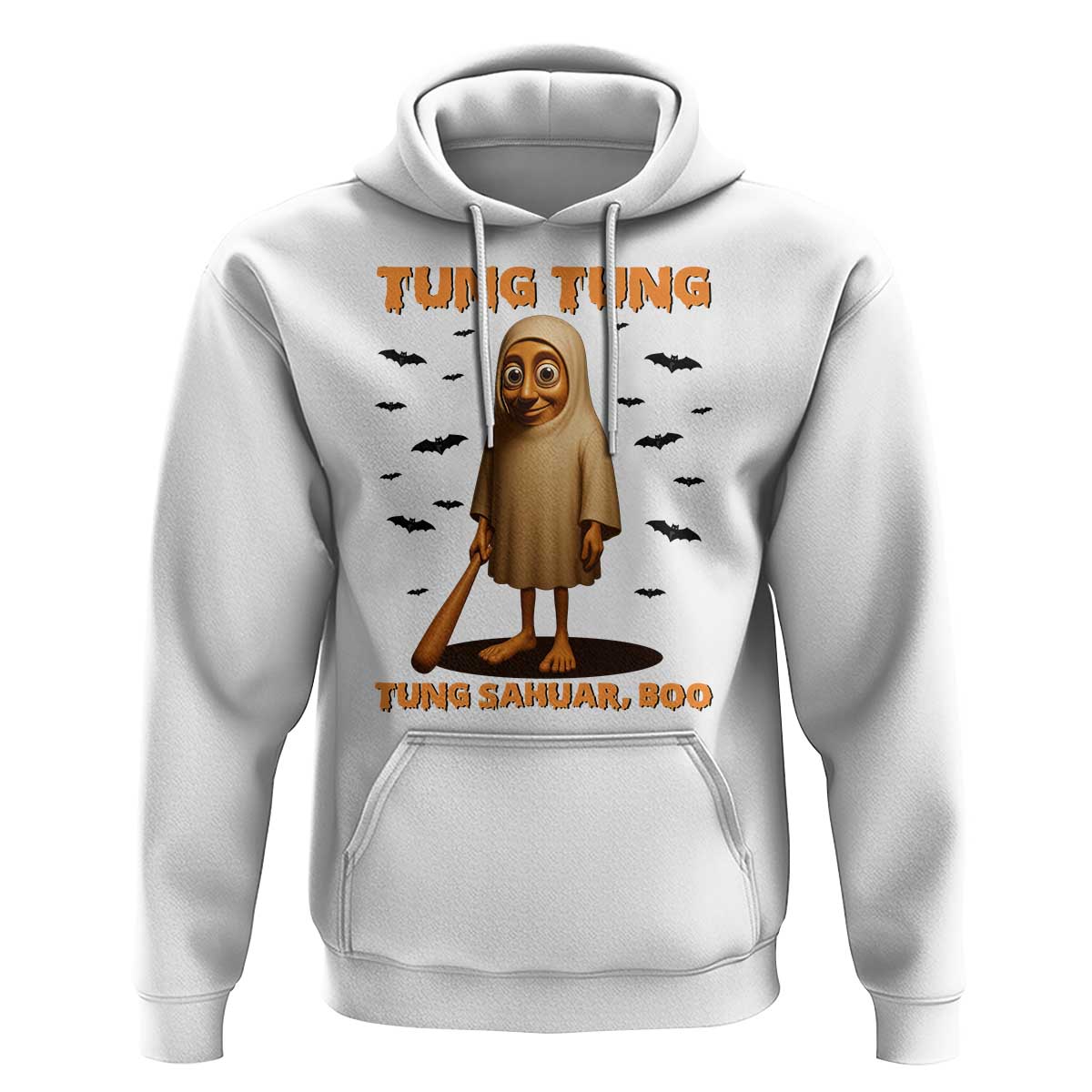 Funny Italian Brainrot Halloween Hoodie Tung Tung Tung Sahur Meme - Wonder Print Shop