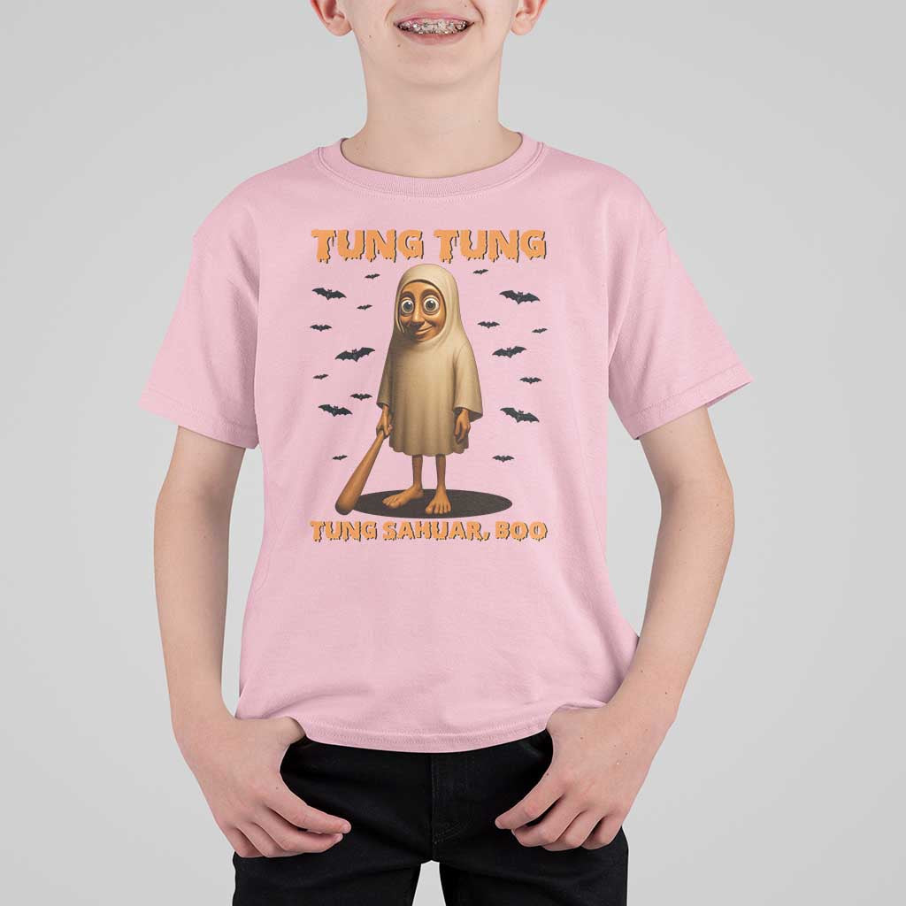 Funny Italian Brainrot Halloween T Shirt For Kid Tung Tung Tung Sahur Meme - Wonder Print Shop