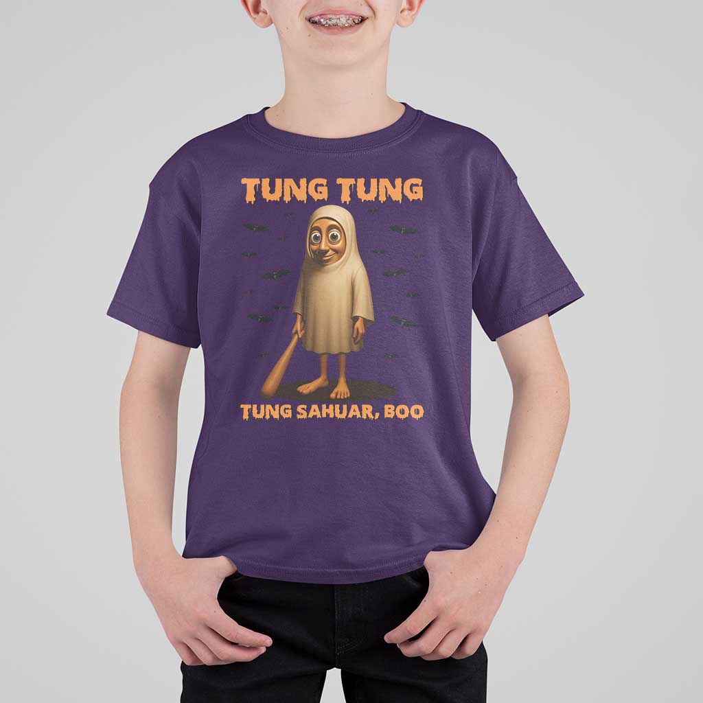 Funny Italian Brainrot Halloween T Shirt For Kid Tung Tung Tung Sahur Meme - Wonder Print Shop