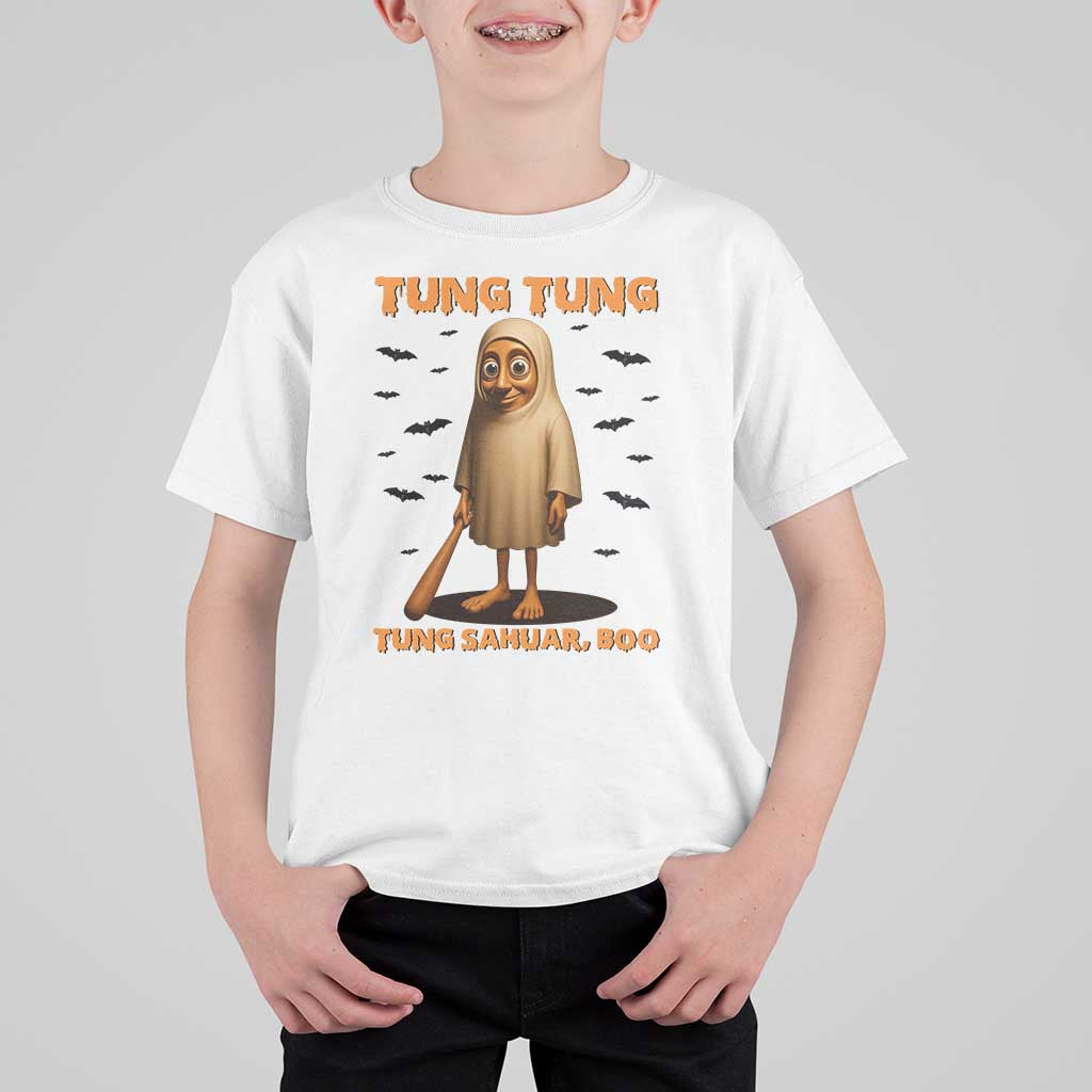 Funny Italian Brainrot Halloween T Shirt For Kid Tung Tung Tung Sahur Meme - Wonder Print Shop